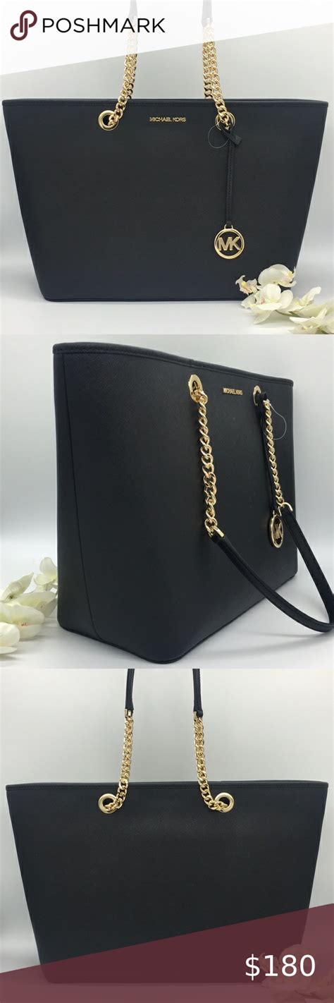 michael kors shania tote black|michael kors large tote bag.